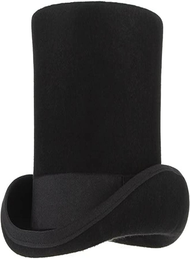 GEMVIE Men's Wool Felt Stage Magic Adults Costume Tall Top Hat 6.7" High Black XL 60-62cm - Image 1